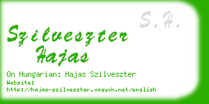 szilveszter hajas business card
